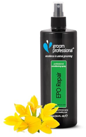 GROOM PROFESSIONAL Evening Primrose Oil Hundespray - Konditionierungsspray für Hunde - Fellpflege-Spray für Hunde - Hilft, Gesundes Fell und Gesunde Haut zu Erhalten - Bedingungen Hundefell, 500ml