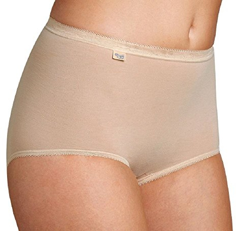 Sloggi Womens Basic+ Cotton Rich Maxi Brief 1,2 or 3 Pack Black, White or Skin