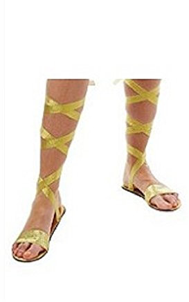 Rubie's Offizielle goldene römische Göttin Sandalen, Erwachsenenkostüm, Einheitsgröße, Halloween, Halloween