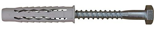 Fix'Pro - Cheville nylon quadruple expansion avec tirefond acier zingué blanc / 12 x 60 - 8 x 90 - 2