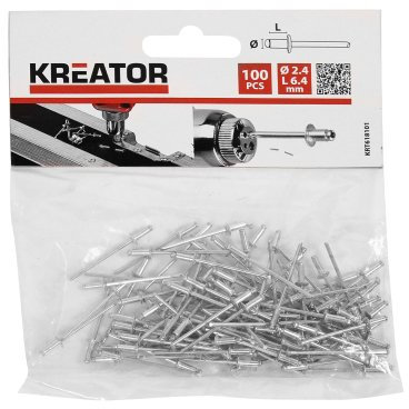 100 Stück KRT618101 Nieten Popnieten Blindnieten ø 2,4 x L 6,4 mm
