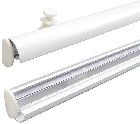 Liedeco Klappbarer Paneelwagen für Flächenvorhangstoffe, Schiebevorhang inkl. Beschwerung | 1 Stück - Weiss | 60 cm