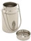 Milchkanne Edelstahl 1,5l - Milchkrug - für Kaffee Milch Soßen - 20,5 cm hoch - Milchkanne mit Deckel - Bügel Transportbehälter - Milchkanne Deko - Kaffeekanne - Weinbehälter