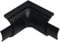 16mm x 8mm Black Smooth-Fit Right Angled Internal Trunking Adapter - Flush 90 Degree Bend | Loops