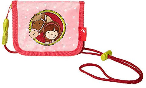 SIGIKID 24953 Brustbeutel Gina Galopp Mädchen Kinder-Portemonnaie empfohlen ab 3 Jahren rosa/rot, 12 cm