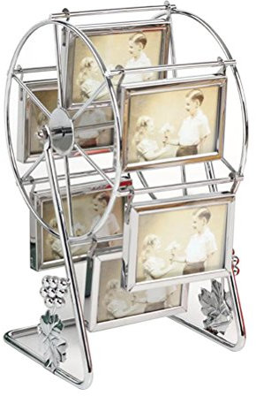 Healifty Riesenrad Bilderrahmen Kreativer Fotorahmen Tischdekoration (Silber)