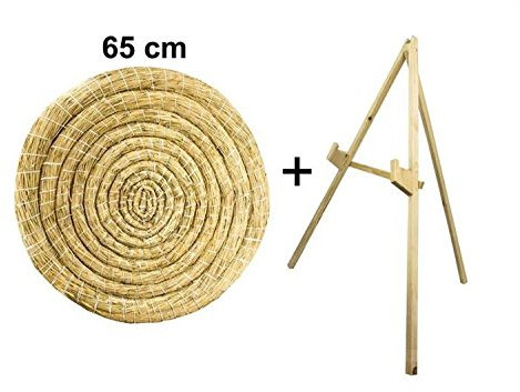 Runde Strohzielscheibe 65 cm mit Einem Ständer