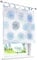 Raffrollo mit Kreis-Motiven Druck Design Rollos Voile Transparent Vorhang (BxH 80x140cm, Blau mit Schlaufen)