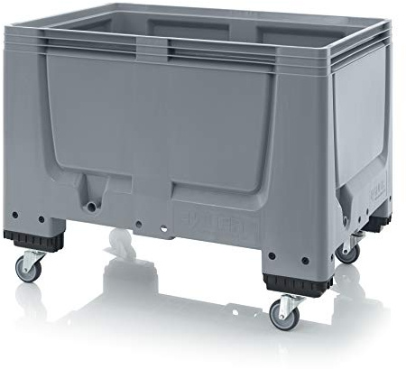 1x Auer Big Box mit Rollen 120x80x93 * Palettenbox * Großbox * Bigbox 120x80 * Paletten Behälter