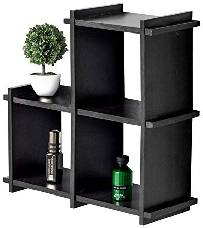 HTI-Line Wandregal Altona 907 Bücherregal CD Regal Wandpaneel Schwarz