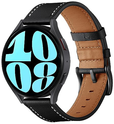 SPGUARD Armband Kompatible mit Samsung Galaxy Watch 7/6/5/4 40mm 44mm Armband für Watch 7/6 Classic 43/47mm/5 Pro 45mm/4 Classic 42mm 46mm Lederarmband Ersatzarmband