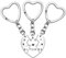 HULALA Lot de 3 porte-clés « Best Friends » pour femme avec pendentif puzzle en forme de cœur gravé, cadeaux d'amitié pour partir de longue distance, Best Bitches, taille unique