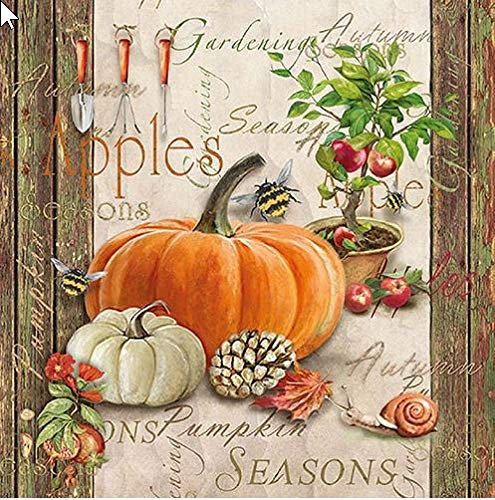 20 Servietten Kürbis Autumn Herbstmotiv 33 x 33 cm