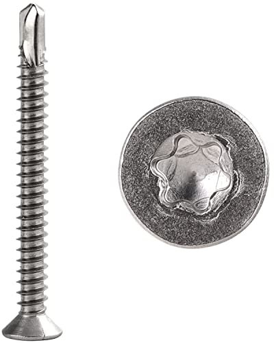 FASTON® Bohrschrauben TORX 3,5x22 mm mit Senkkopf, Form O Edelstahl A2 V2A (10 Stück) DIN 7504 TX Selbstschneidend Schrauben Schnellbauschrauben Selbstschneidende für Weichmetalle (z.B. Aluminium)