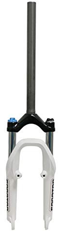 VPPV Forcella della Bici MTB 20 Pollici, Blocco a Spalla in Lega di Alluminio 1-1/8 Ammortizzatore Ammortizzatore Sospensione Fork Travel 120mm (Colore : White, Size : 20 inch)