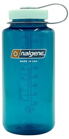 Nalgene Sustain Tritan BPA-Free Water Bottle Made with Material Derived from 50% Plastic Waste, 32 OZ, Wide Mouth