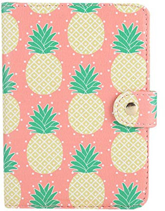 mumisuto Porta passaporto, ID carte di credito Porta passaporto Stampa carina Porta passaporto in pelle PU Custodia protettiva per carte di credito, per uomo e donna(Ananas)