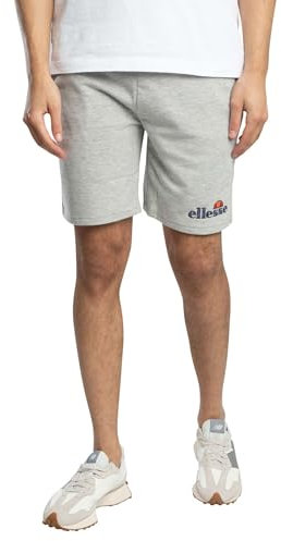 Ellesse Uomo Pantaloncini da Tuta in Pile Silvan, Grey Marl, L
