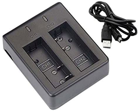 BAIRU Dual-Ladegerät für E-Ken H9 H9r H3r H8r H8pro H8 und Sj-cam Sj-4000 Sj-4000 Sj-5000 M10 6000