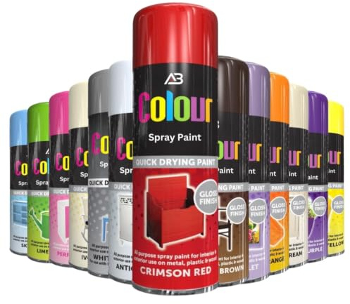 AlezyB - Crimson Red 400ml All Purpose Spray Paint | Use on Metal, Wood, Plastic and Multipurpose Aerosol Professional Quality Perfect Finish, for Interior Exterior and Excellent Coverage