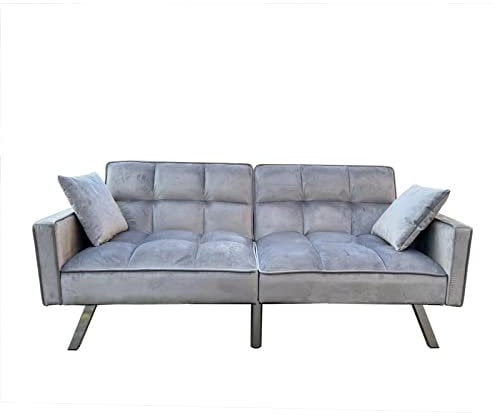 HTI living Schlafsofa Brigga Funktionscouch inklusive 2 Zierkissen Grau