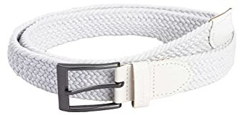 Redbridge Geflochtener Gürtel Elastisch Flexibel verstellbar Unisex Stretchgürtel Weiß 85