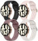 Vancle 4Stück Armband für Samsung Galaxy Watch 6/5/4 40mm 44mm/5 Pro 45mm/6 Classic 43mm 47mm/4 Classic 42mm 46mm, Silikon Sport Ersatzarmbänder für Damen und Herren