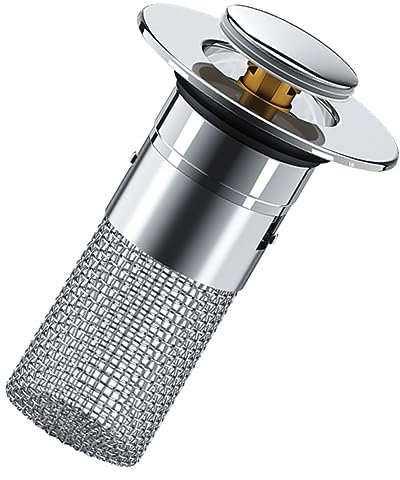 BESTonZON Égouttoir Lavabo Évier Attrape-Cheveux Bouchon Dévier De Cuisine De Fuite De Tête Deau De Vidange De Lavabo Égouttoir Bouchon Évier Bouchon De Tête d'eau Bassin Laiton