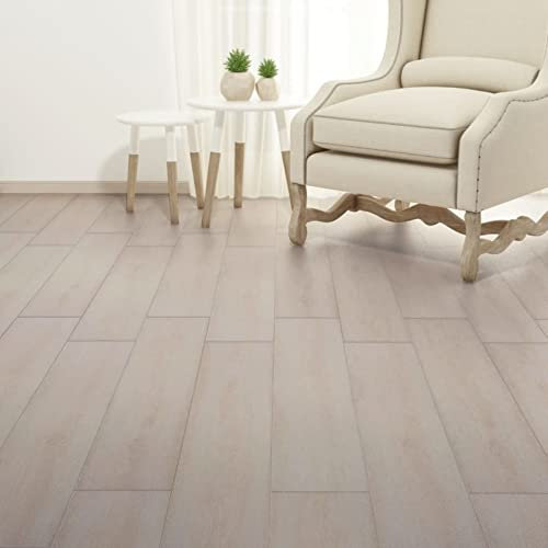 ZEYUAN Non-Adhesive PVC Flooring Planks 5.25 m² 2 mm White Oak, Flooring Planks, PVC Floors