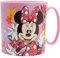 Tazza in plastica riutilizzabile Minnie flowers Disney adatta al microonde BPA Free capacità 350 ml tazza per bambini