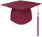 KEELYY Bachelor Hut Doktorhut Graduation Cap Verstellbar Abschluss Hut Absolventenhut für Abschlussfeiern vom Studium, Universität, Hochschule, Abitur - MAROON