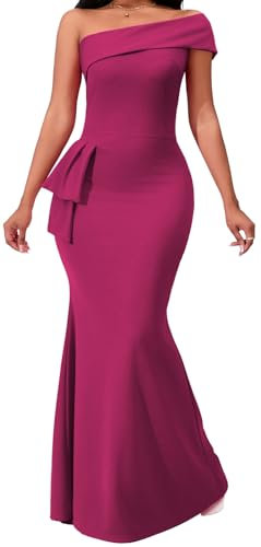 Abendkleid für Damen, figurbetont, lang, Maxikleid, sexy, bodenlang, Meerjungfrauenkleid, A-Rose, Klein