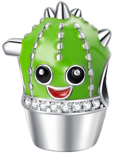 DOLARISE Reize für Pandora Armbänder, 925 Sterling Silber Kaktus Bead Charm Anhänger Schmuck Geschenk für Frauen Mädchen Mutter Familie Freund