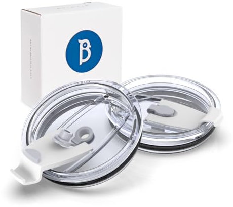 Bluwing 30 oz Tumbler Lids for YETI, Replacement Lids Compatible for 30 Ounce BJPKPK, ALBOR, D·S, MUTNITT Tumbler, Cup (White)