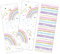 Minkocards 12 Lesezeichen Mädchen Regenbogen Mitgebsel für Kindergeburtstag Gastgeschenke für Mädchengeburtstag