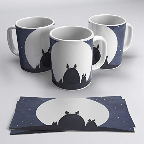 Tasse en céramique avec impression Toy Story, personnage d'animation avec porte-clés (Ombre de nuit)