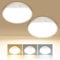 zemty 18CM LED Deckenleuchte mit Bewegungsmelder Batteriebetrieben, 3000K 4000K 6500K Einstellbare Lampe mit Bewegungssensor Innen, Rund Deckenlampe Kabellos für küche flur badezimmer, 2Pack