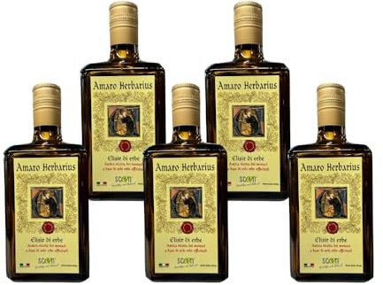 Scen Amaro Herbarius elisir di erbe antica ricetta dei monaci a base di sole erbe officinali 700ml depurativo gusto amabile 12,5% VOL (5)