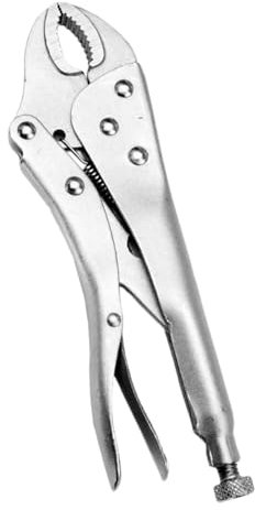 5-Zoll-Zange, selbstsichernde Zange mit gebogenen Backen | 5-Zoll-Hochleistungs-Druckzange C-Typ-Design,Kraftschlüssel mit festem Maul, Zangenschlüssel, vielseitig einsetzbar für verschiedene Material