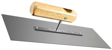 Hoement Betonglättkelle Aus Manganstahl Mit Holzgriff Flachkelle Für Zementverteilung Glatte Unterseite Langer Lebensdauer