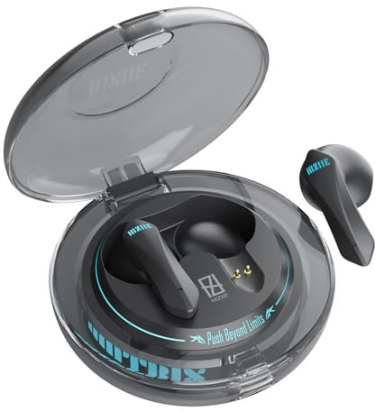 HIZIIE Wireless Earphones, Headphones with Gradient Lighting theme, Earbuds with 5.4-Bluetooth, 40H+ Playtime Stereo, Headphones with 4 Mics, Sport Ear buds, Wireless Earphones for Sport/Running/Gym