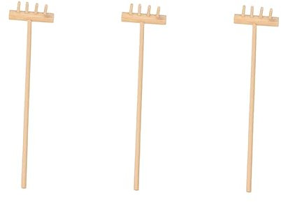 KOMBIUDA Râteau Zen Mini Râteau de Jardin Zen Outil de Jardinage de Sable Accessoires de Jardin Zen Conception à 4 Dents Léger Facile à Utiliser Idéal pour la Maison et Les Enfants
