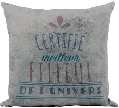 Kissenbezug Kunstleder Grau Best Filleul zertifiziert 40 x 40 cm Lederoptik