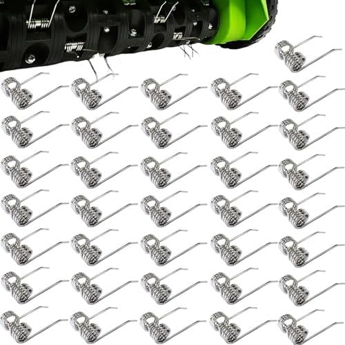 Ryzljss 36-Pack 29272 Replacement Dethatcher Tines Compatible with Greenworks 27022 2500600G 10 Amp 14 Corded Dethatcher,Replacement Durable Steel Scarifier Tines Parts,Lawn Tractor Attachments Set