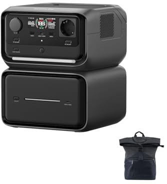 ECOFLOW River 3 Max Plus(River 3 Plus & EB600) tragbares Powerstation, 858 Wh LFP-Akku, 1200 W Leistung, USV < 10 ms, kabellose Verbindung, Solargenerator für Camping, Wohnmobil