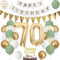 Luftballon 70. Geburtstag Salbeigrüne Folienballon Luftballon Zahlen 70. Geburtstagsdeko Männer Frau 70 Jahr Riesen Folienballon Zahl 70 Ballon 70 Deko zum Geburtstag Dekoration Grün Weiß Gold