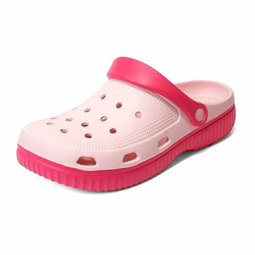 JOMIX Sabots Femme Sandales Femmes été Réglable Respirante Confortables pour Jardin Piscine Plage (Rose, 39_40)