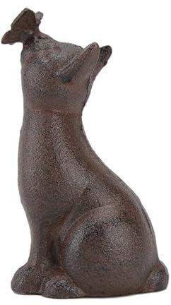 STCREE Katze küsst Schmetterling Statue 5.71H Gusseisen Figuren Garten Kollektion Garten Stein Deko Home Outdoor Decor TQGJST437