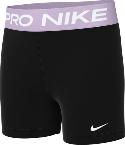 Nike Pro Dri-Fit Shorts (Ca. 12,5 cm) Für Ältere Kinder (Mädchen), Black/Doll/White, FB1081-014, M