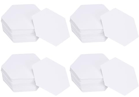 QUARKZMAN 400 Stück Sechseck Piecing-Papier für Quilten, 1-Zoll Stencil Papier, Foundation Patchwork-Zubehör für Nähen DIY Handwerk Quiltzubehör zum Spleißen Quiltvorlagen